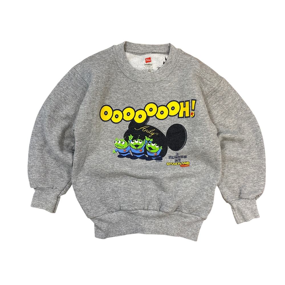 Disney Parks Toy Story Aliens Oooooooh! Crewneck Gray Sweatshirt Youth sz S